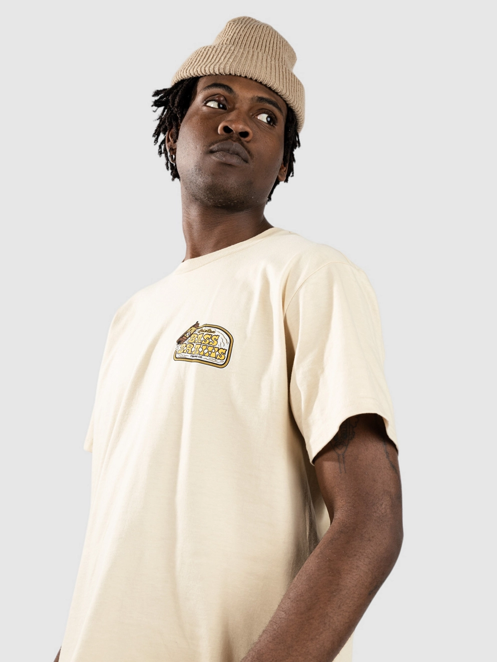 Brixton Bass Brains Boat T-Shirt cream