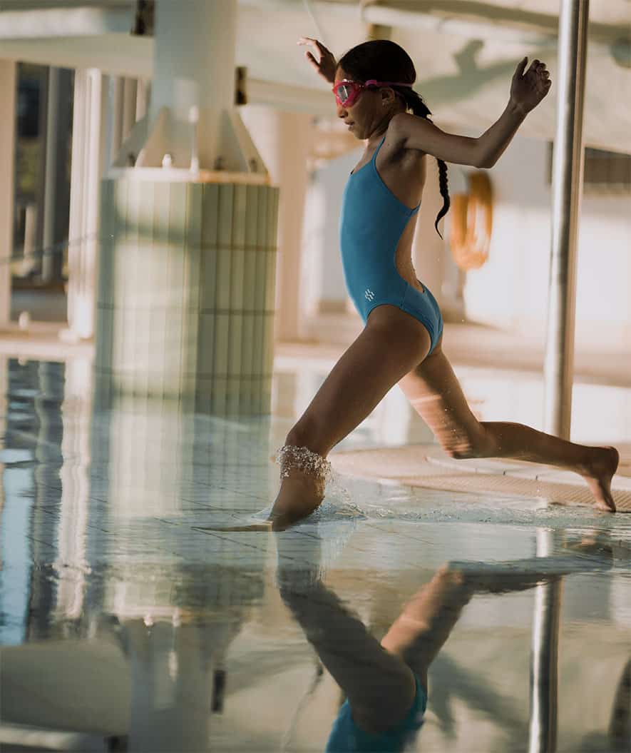 Watery badedragt til piger - Freestyler Solid - Electric Blue