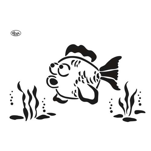 VIVA DECOR Universal-Schablone BLOB PAINT, Fisch