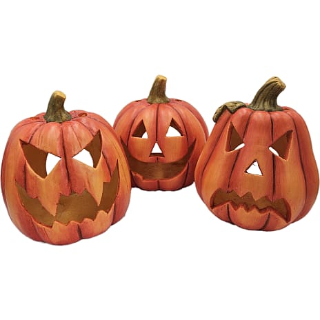Halloween græskar lanterne H: 30 cm - flere varianter - assorteret