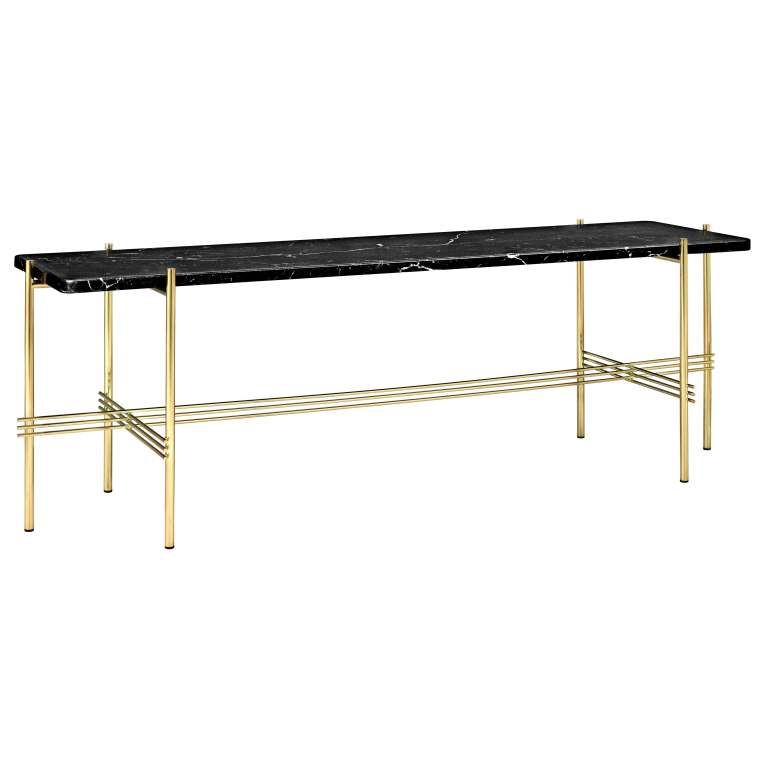 Gubi TS sidetable 120x30x40 zwart/grijs marmer