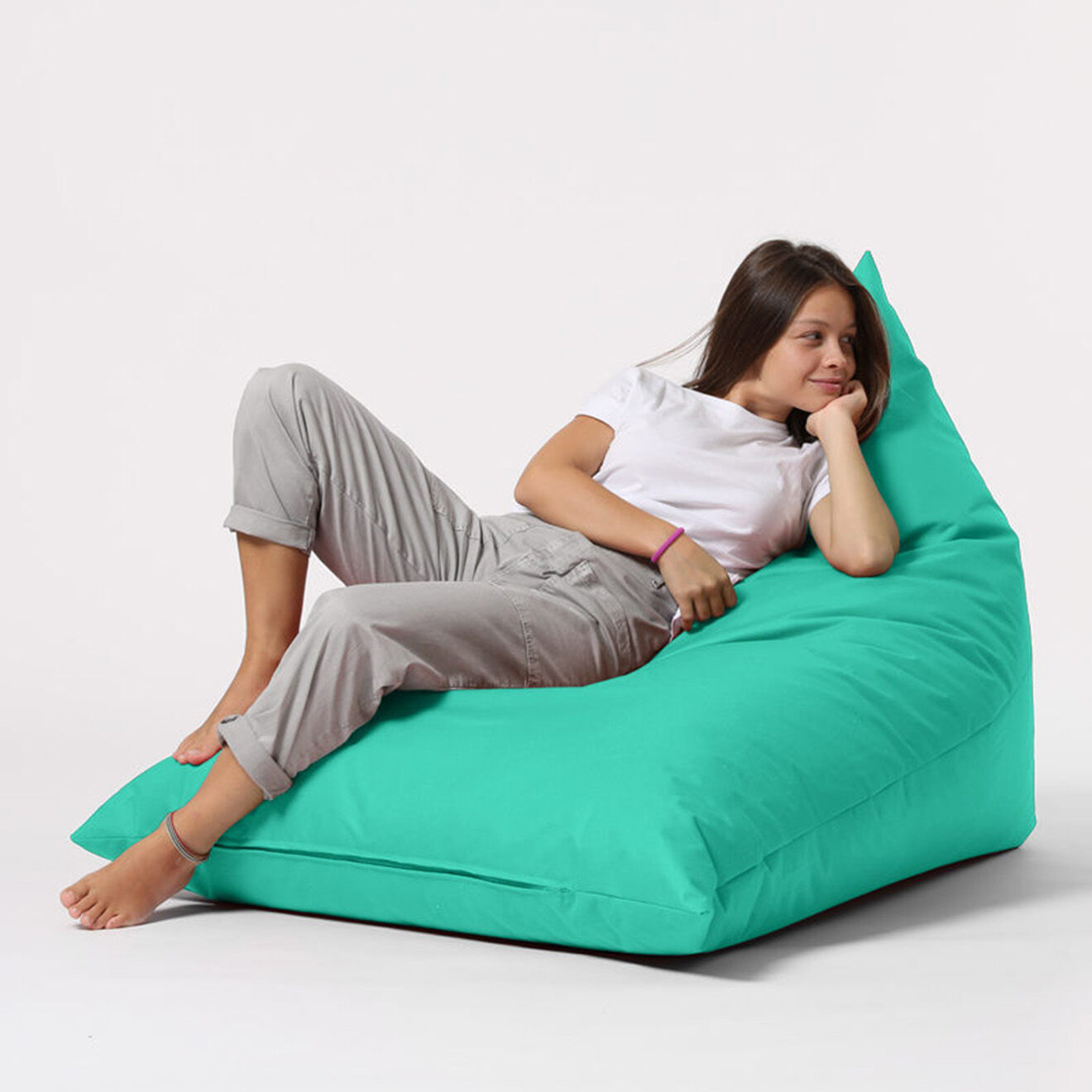 Homitis Pouf Pyramid turquoise - 145x35x90 cm