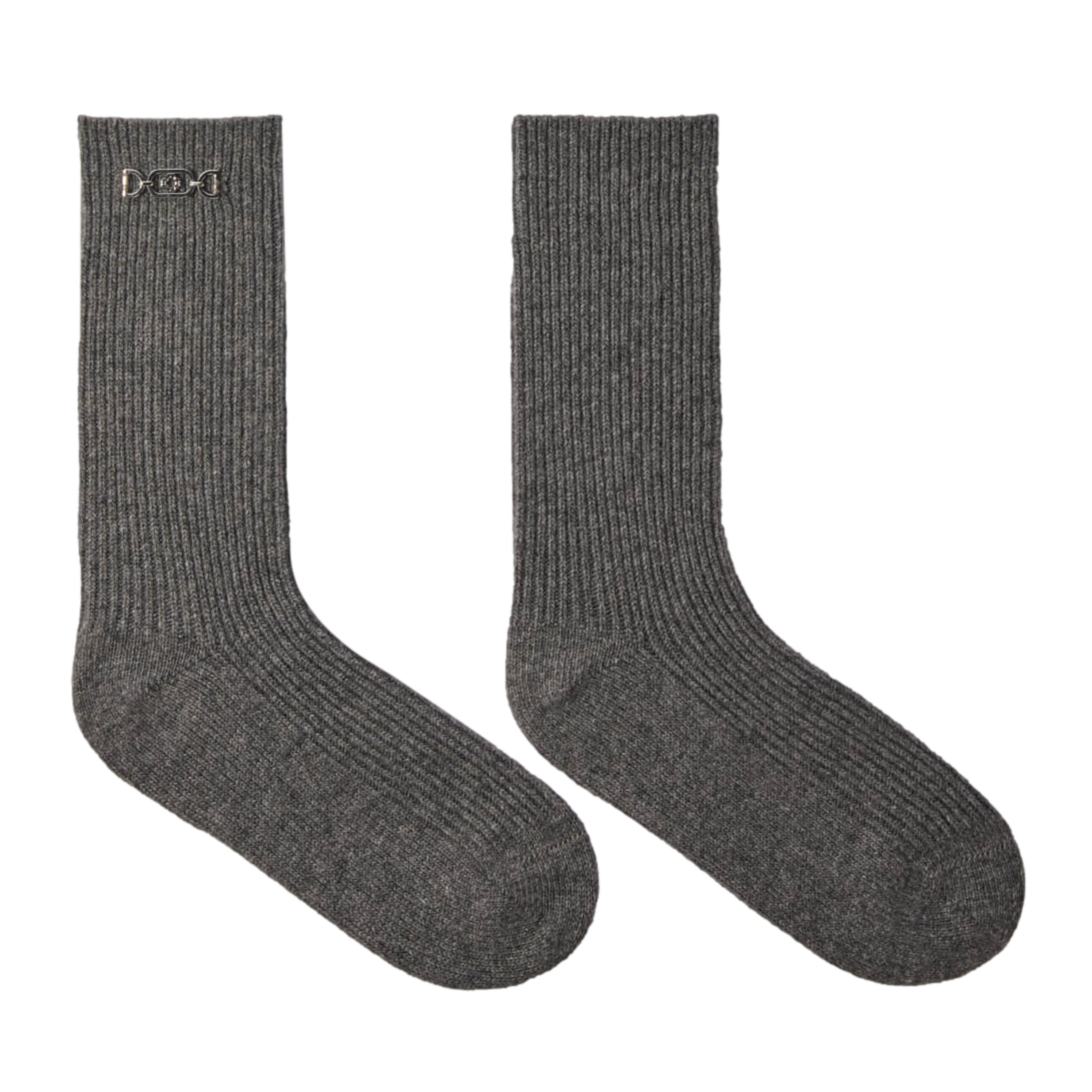 Chaussettes en laine mélangée | Gris