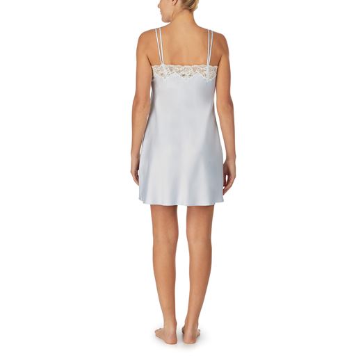 Lauren Ralph Lauren Signature Double Strap Lace Natkjole, Blue, L
