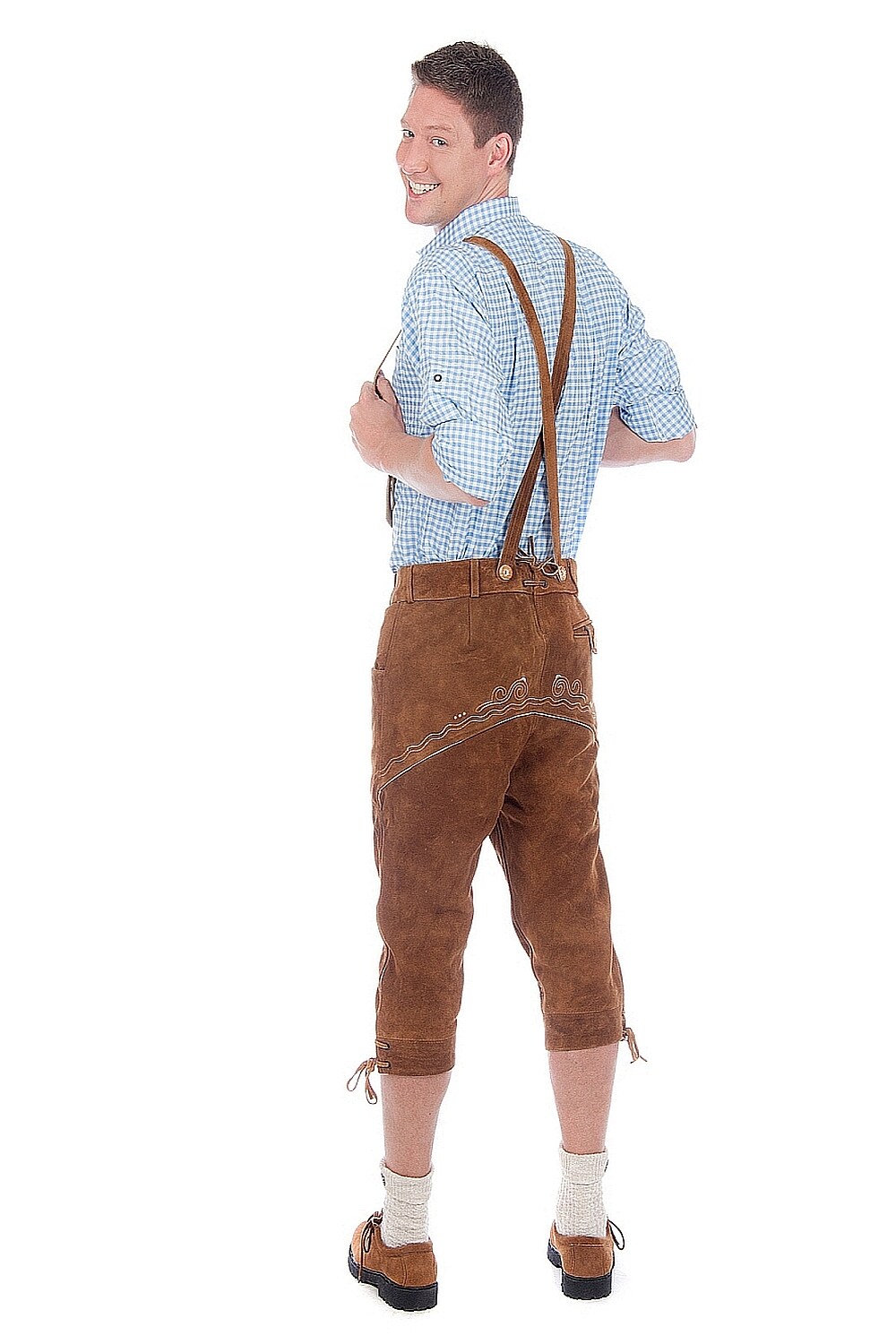 Trachtenlederhose Kniebundhose Wildbockleder