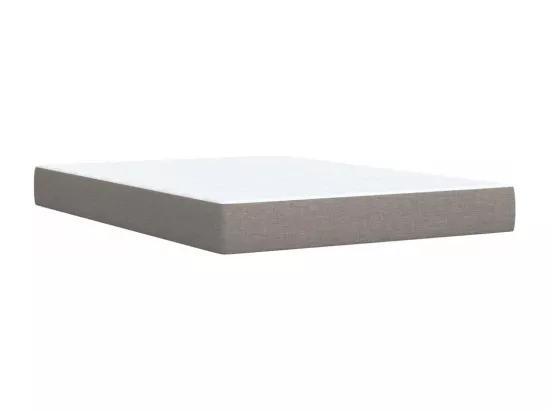 Sommier à lattes de lit avec matelas Taupe 160x200 cm Tissu