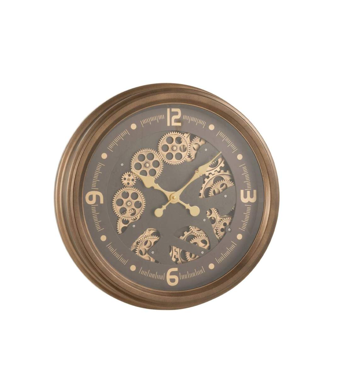 Paris Prix - Horloge Murale Rétro mécanisme 52cm Marron