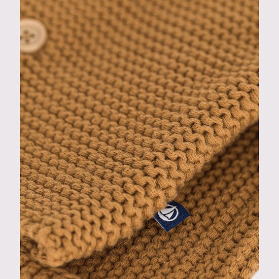 Cardigan en tricot point mousse   Cuivre        de               Petit Bateau