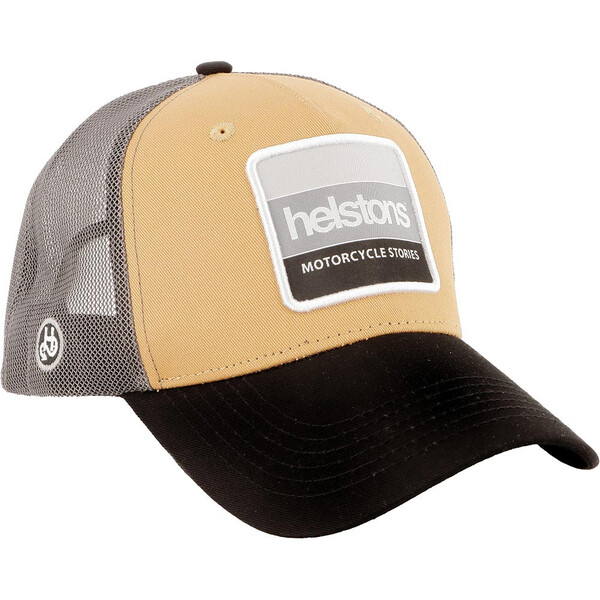 Helstons - Casquette Patch Noir / Beige