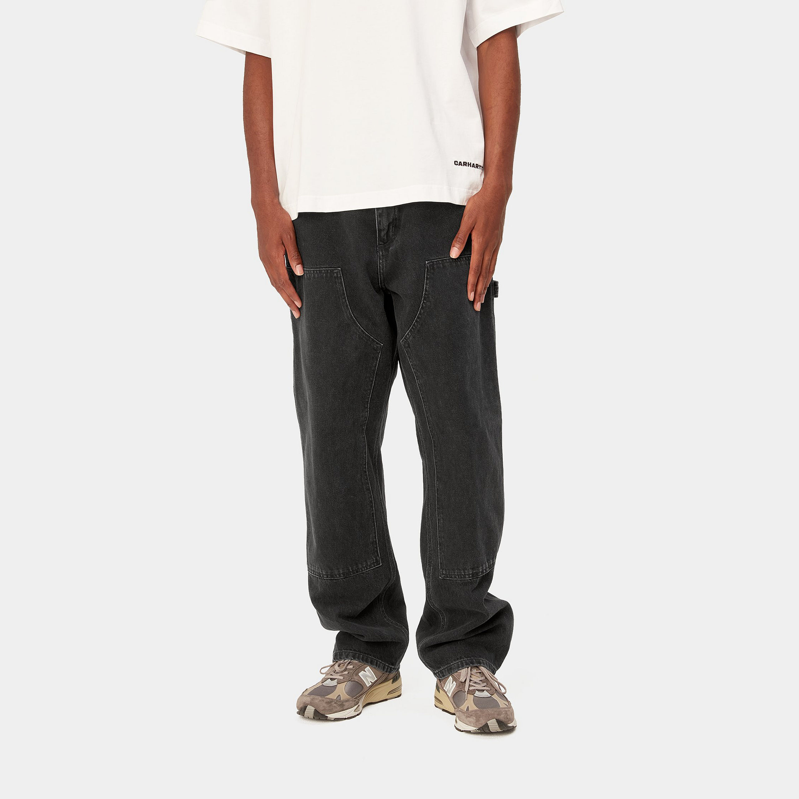Carhartt WIP Double Knee Pant Black Stone Washed