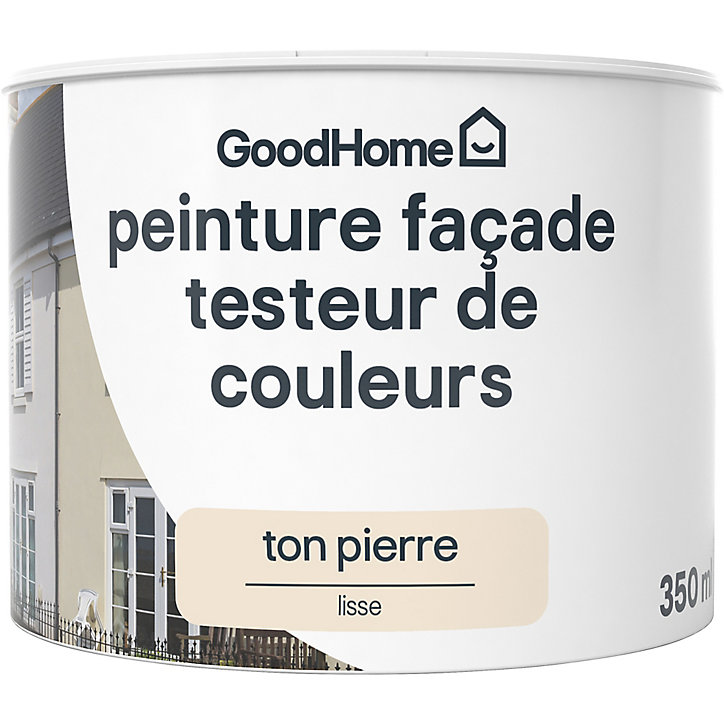 Testeur Peinture extérieure façade GoodHome ton pierre mat 350ml
