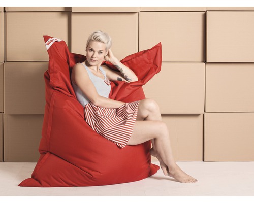 Zitzak Sitting Point Bigbag Brava ca. 380 liter rood 170x130x20 cm