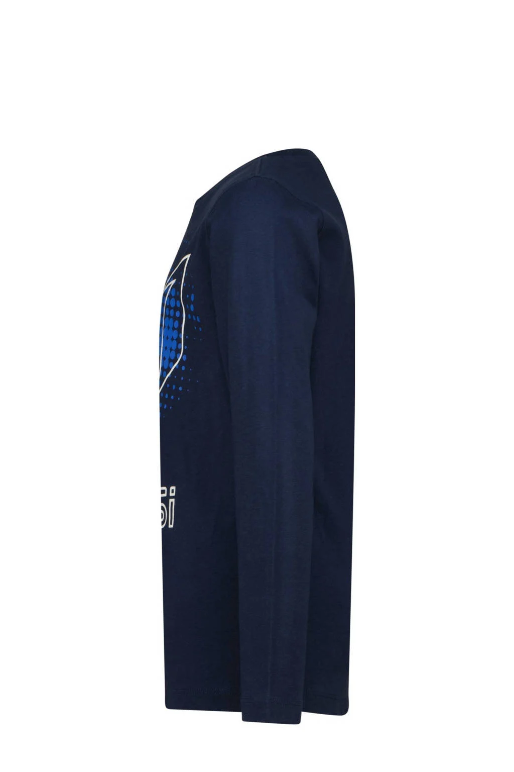 Messi longsleeve Logo met printopdruk donkerblauw