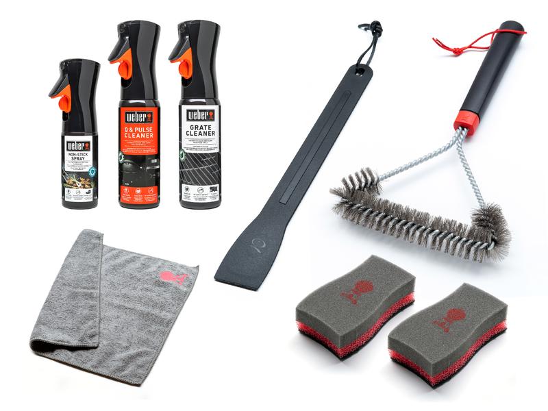 Weber Grillreiniger Set, für alle Q Modelle   Pulse Grills Reinigungs-Set, 8-teilig