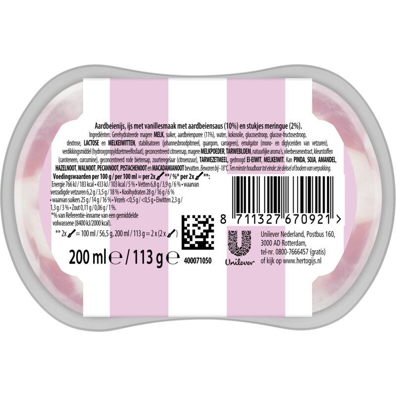 Hertog Ijssalon mini aardbeien meringue