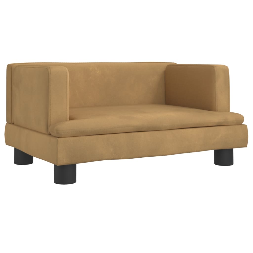 Cama para cães vidaXL em veludo marrom, 60x40x30 cm
