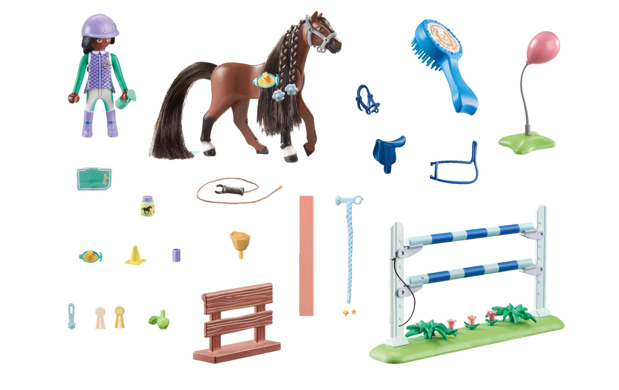 Horses of Waterfall Zoe & Blaze mit Turnierparcours 71355Liebevoll gestaltetes Pferde-Spielset