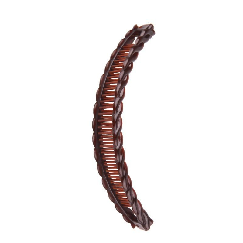 (13cm) Bananen Haarspange Klammer Krallen Clip Haar Accessoire - Braun