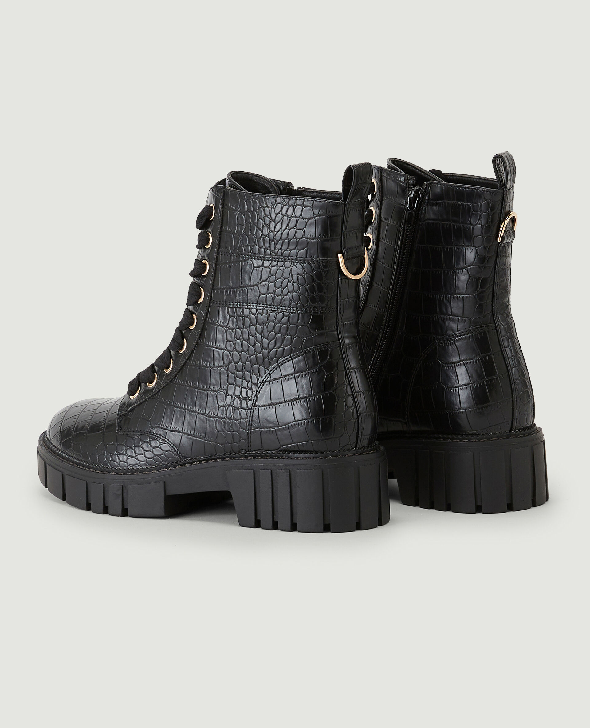 Bottines semelles crantées - Noir