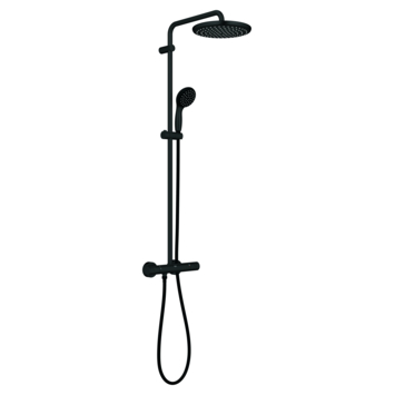 Grohe regendoucheset Quickfix Vitalio Start met handdouche en thermostaatkraan 2 standen zwart