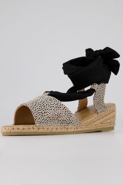 Leder-Espadrilles, Bast-Sohle, Weite-H