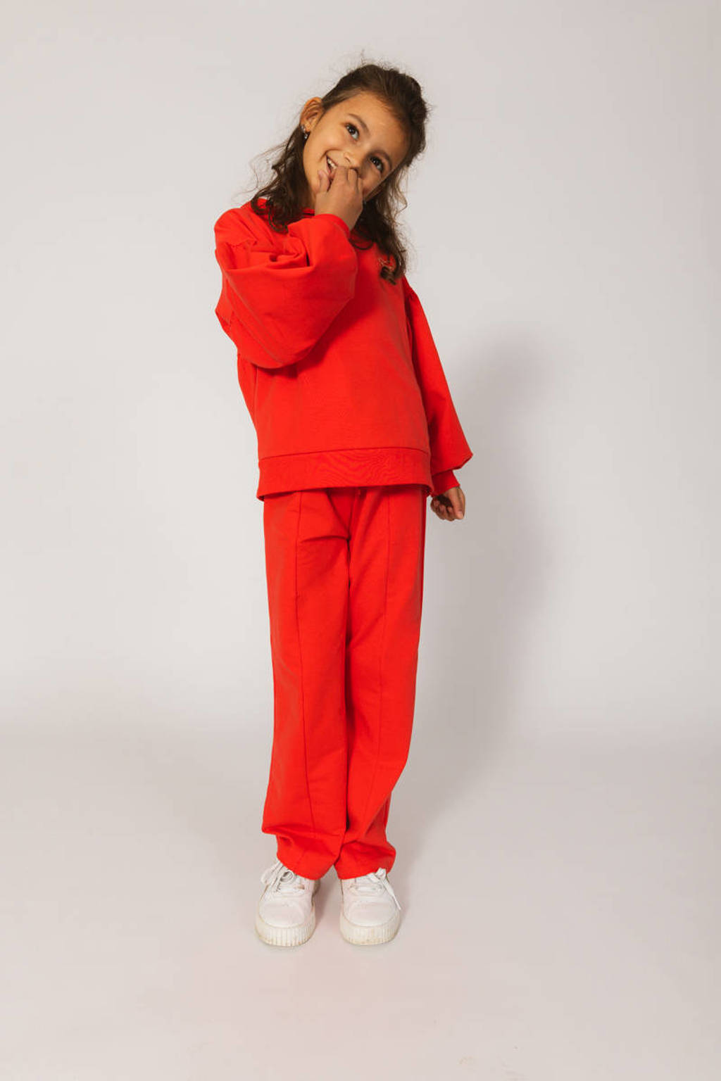 Quapi straight fit broek WINA rood