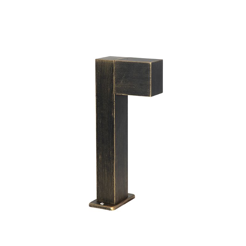 Buitenlamp antiek goud met grondpin en kabelmof 35cm IP44 - Baleno