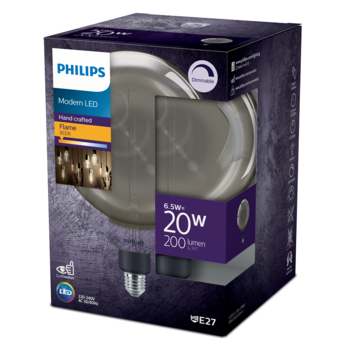 Philips LED Giant globe E27 25W filament smoky dimbaar