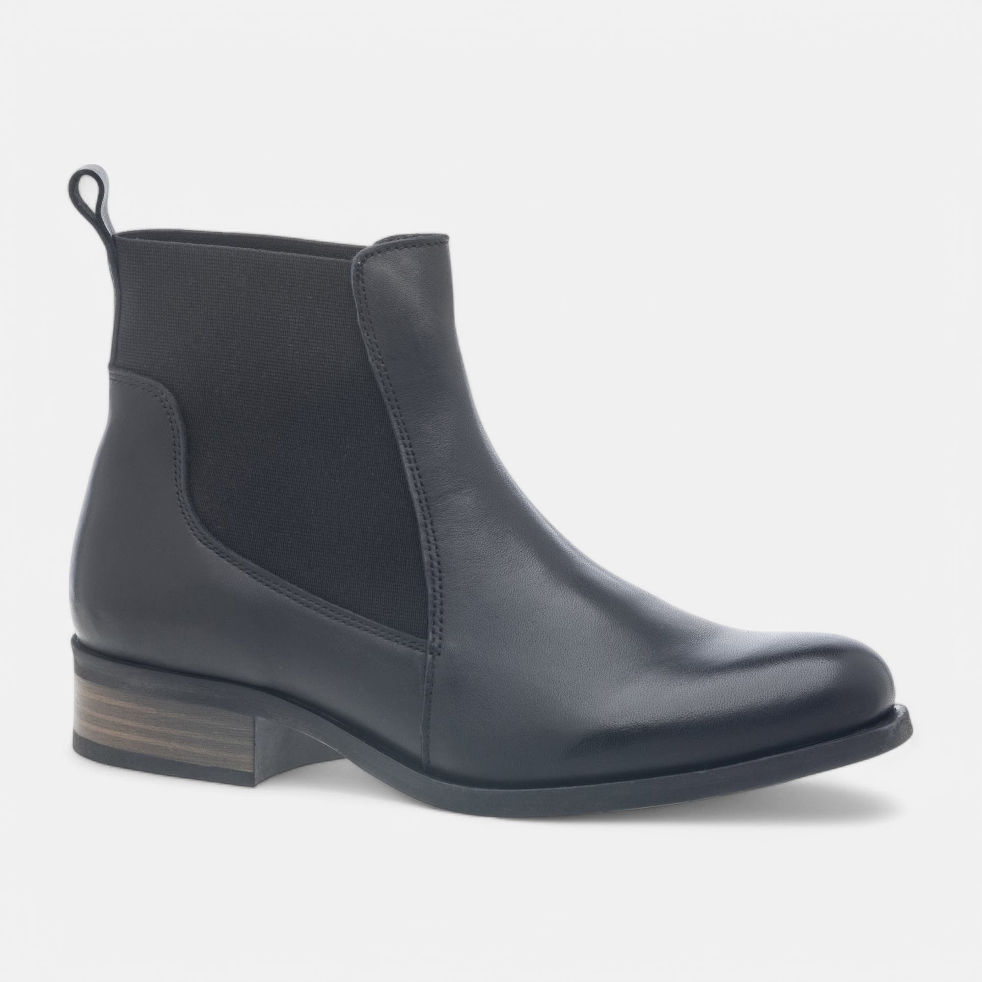 Boots chelsea Femme en cuir noir