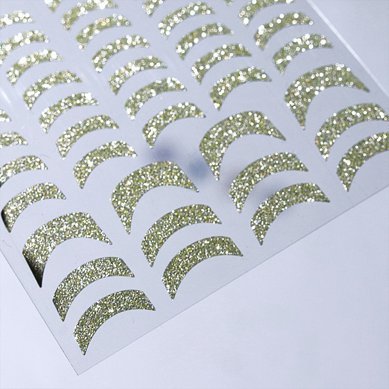 Nagel Sticker Nail Art Tattoo Selbstklebende Glitzer French Aufkleber - Gold