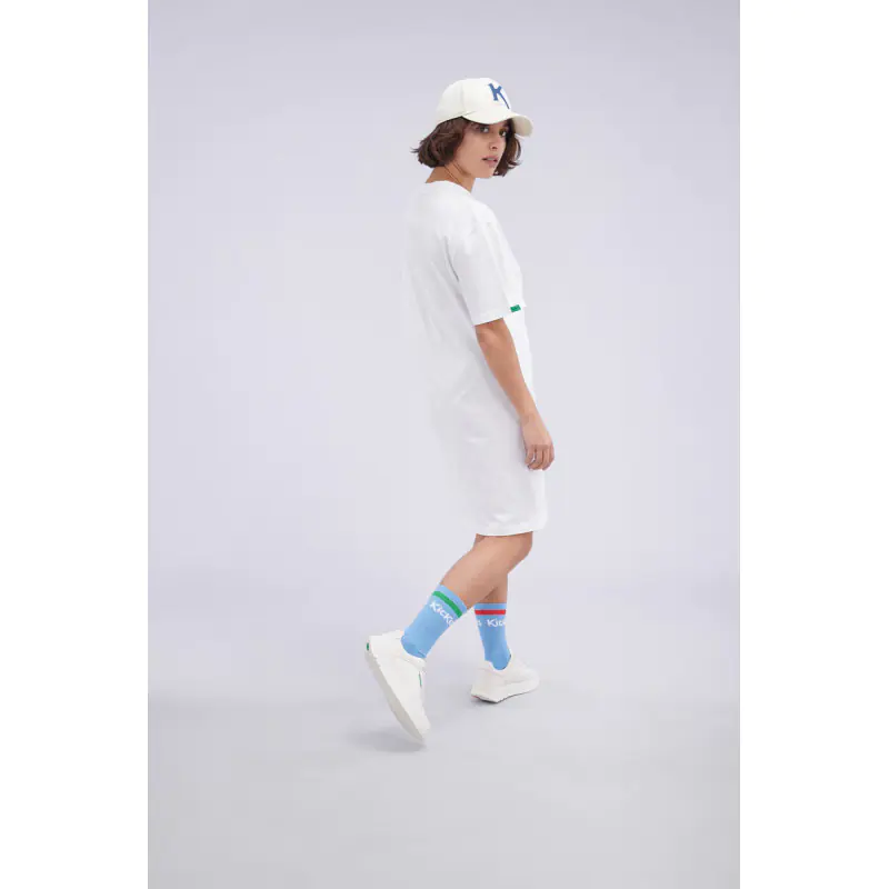 ORGANIC BIG K TSHIRT DRESS ÉCRUE ROBE Coton biologique Femme