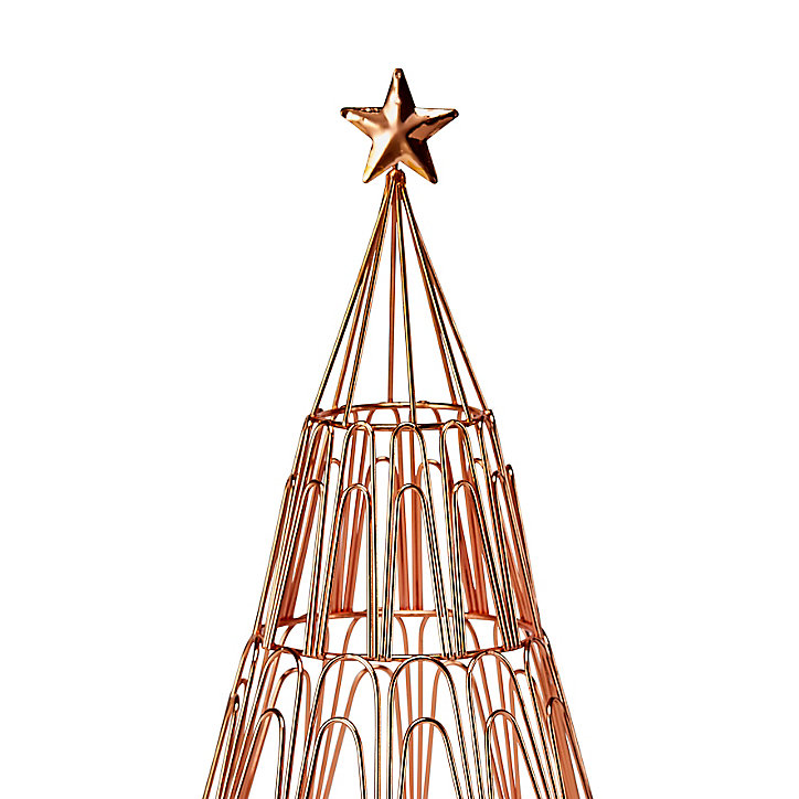 Sapin décoratif de table en cuivre 36 cm