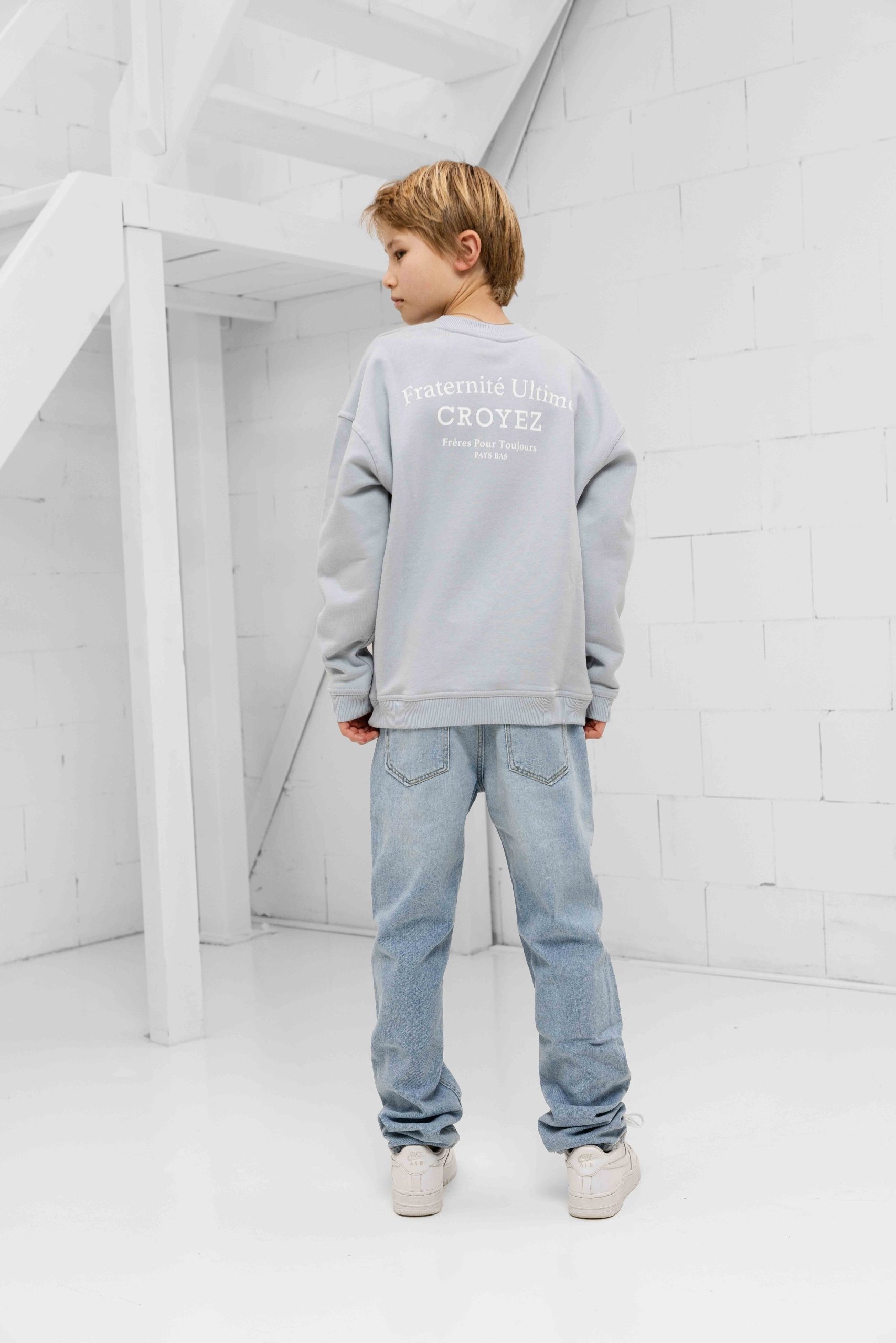 Croyez Fraternité Sweater Kids Lichtblauw