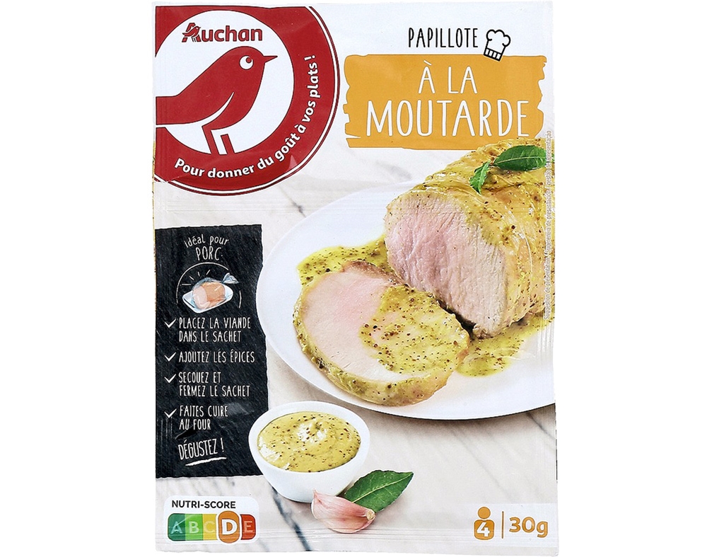 TEMPERO AUCHAN NO FORNO BASE DE MOSTARDA PARA ROTI 30G