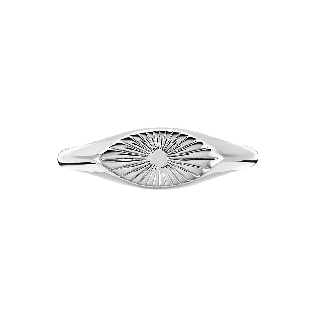Chevalière Dalia Argent Blanc