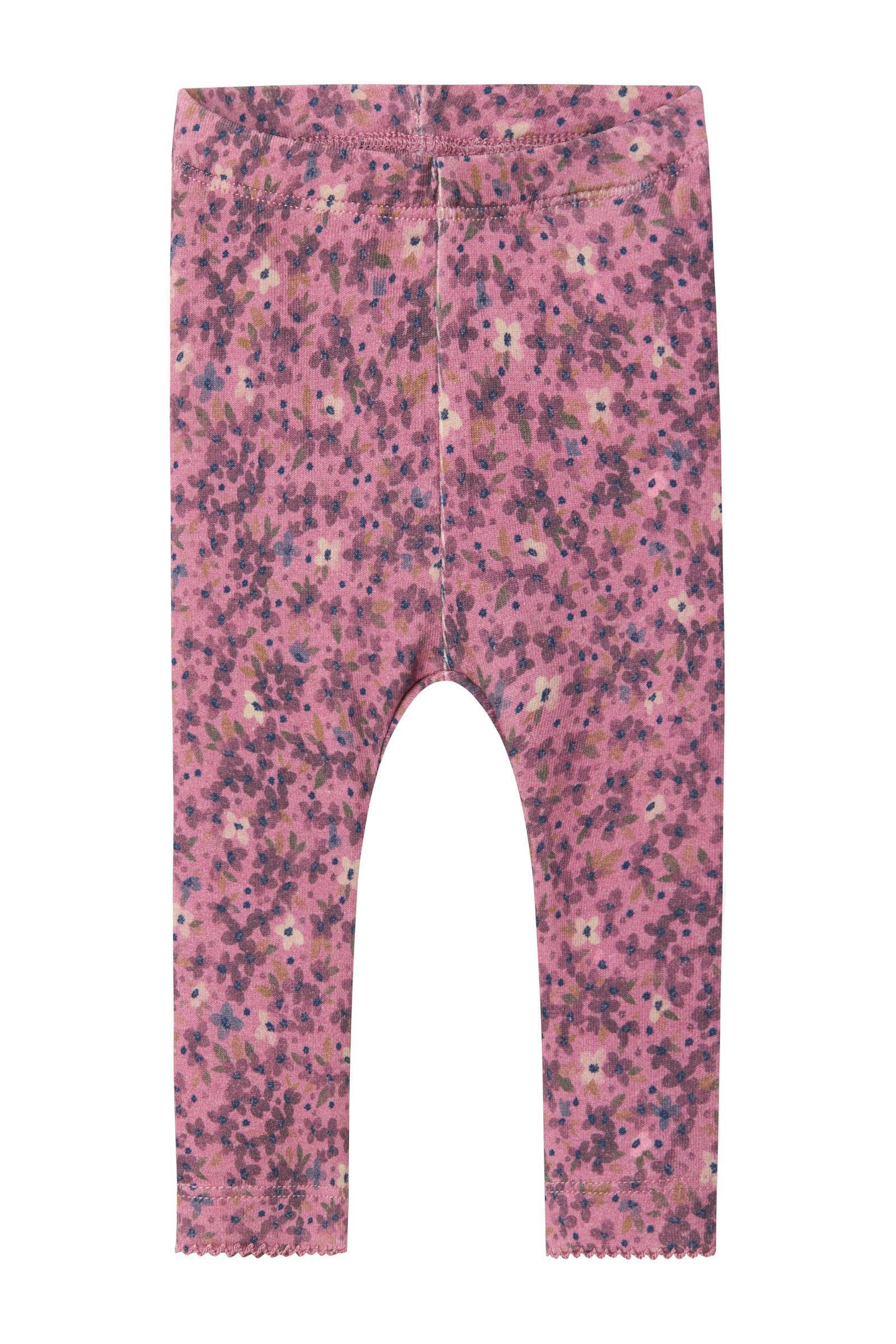 NAME IT baby gebloemde legging roze