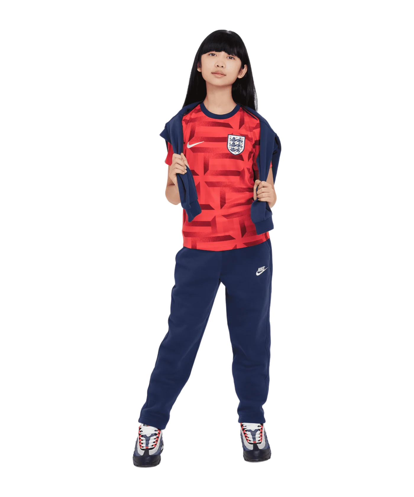 Nike England Prematch Shirt EM 2024 Kids Rot F660