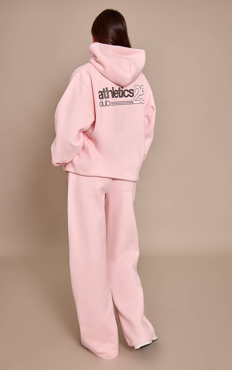 Rose Pantalon De Jogging Droit En Molleton De Coton Athletics 25