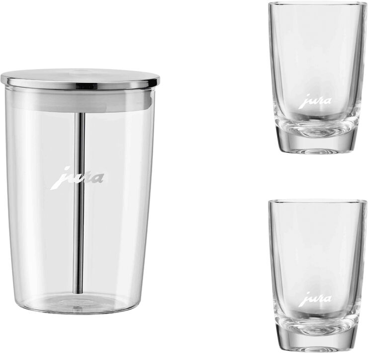 Jura JURA Glasmælkebeholder & Latte Macchiato glas, 2 stk Transparent