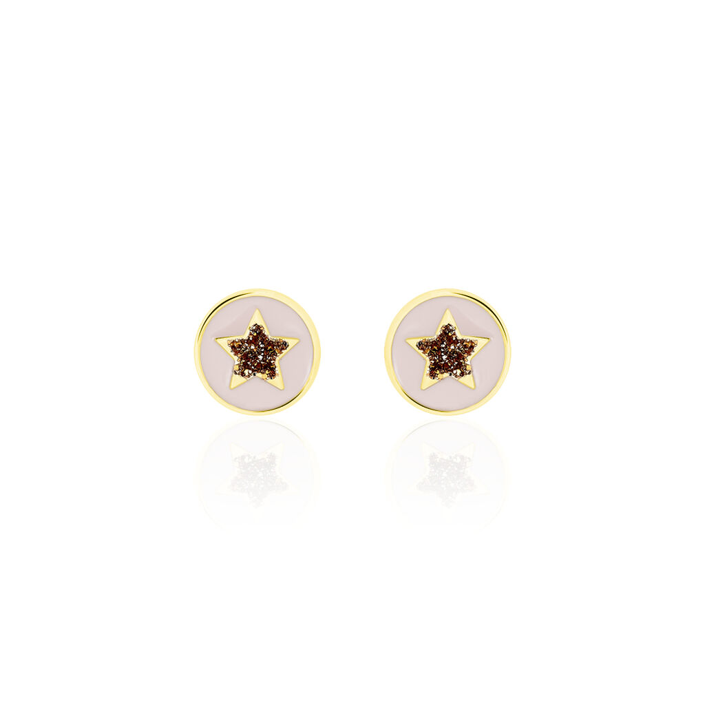 Boucles D'oreilles Puces Christelle Etoile Or Jaune