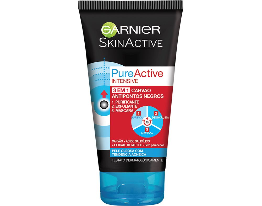 MÁSCARA GARNIER PURE ACTIVE INTENSIVE 3-1 150ML