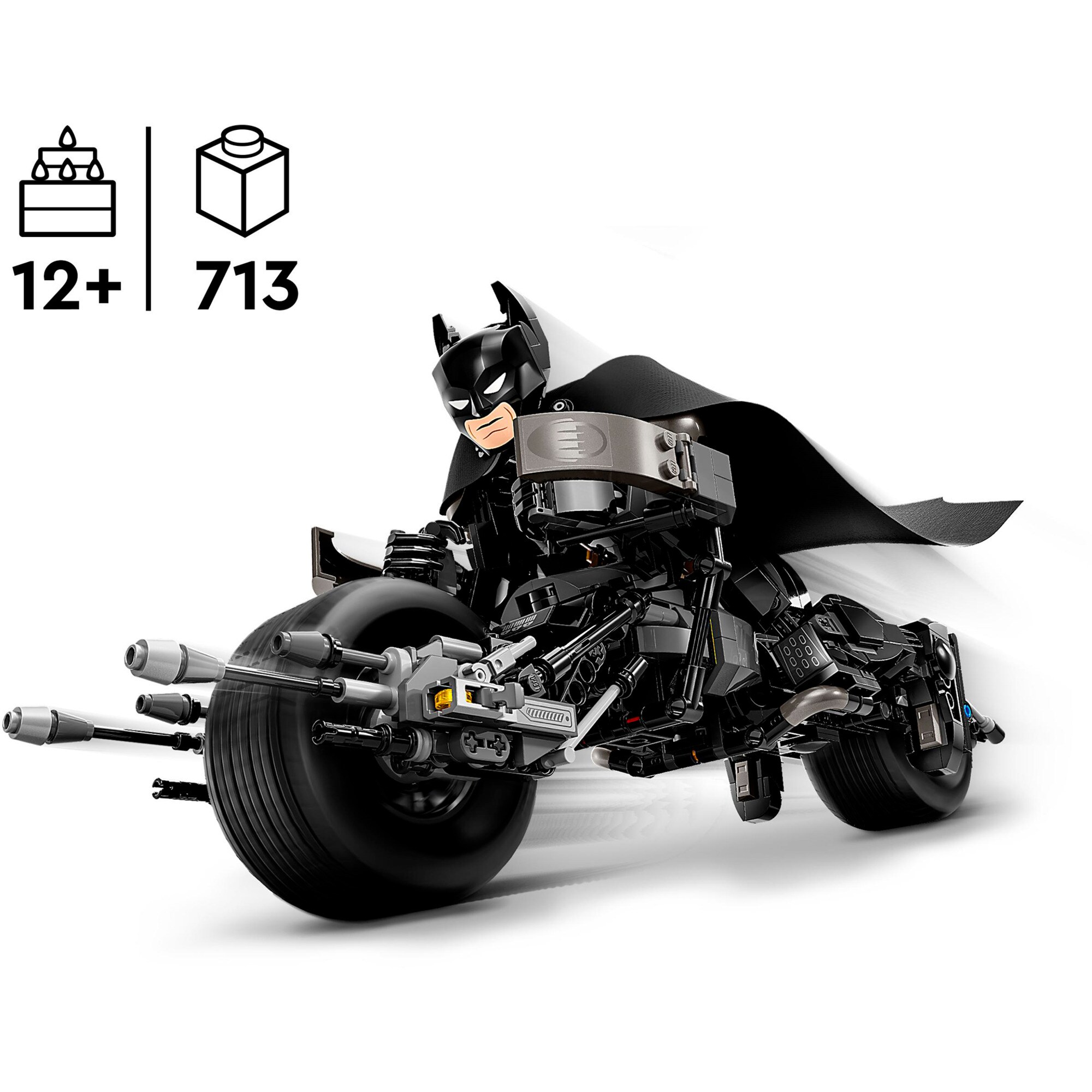 LEGO Konstruktionsspielzeug DC Super Heroes Batman Baufigur mit Batpod