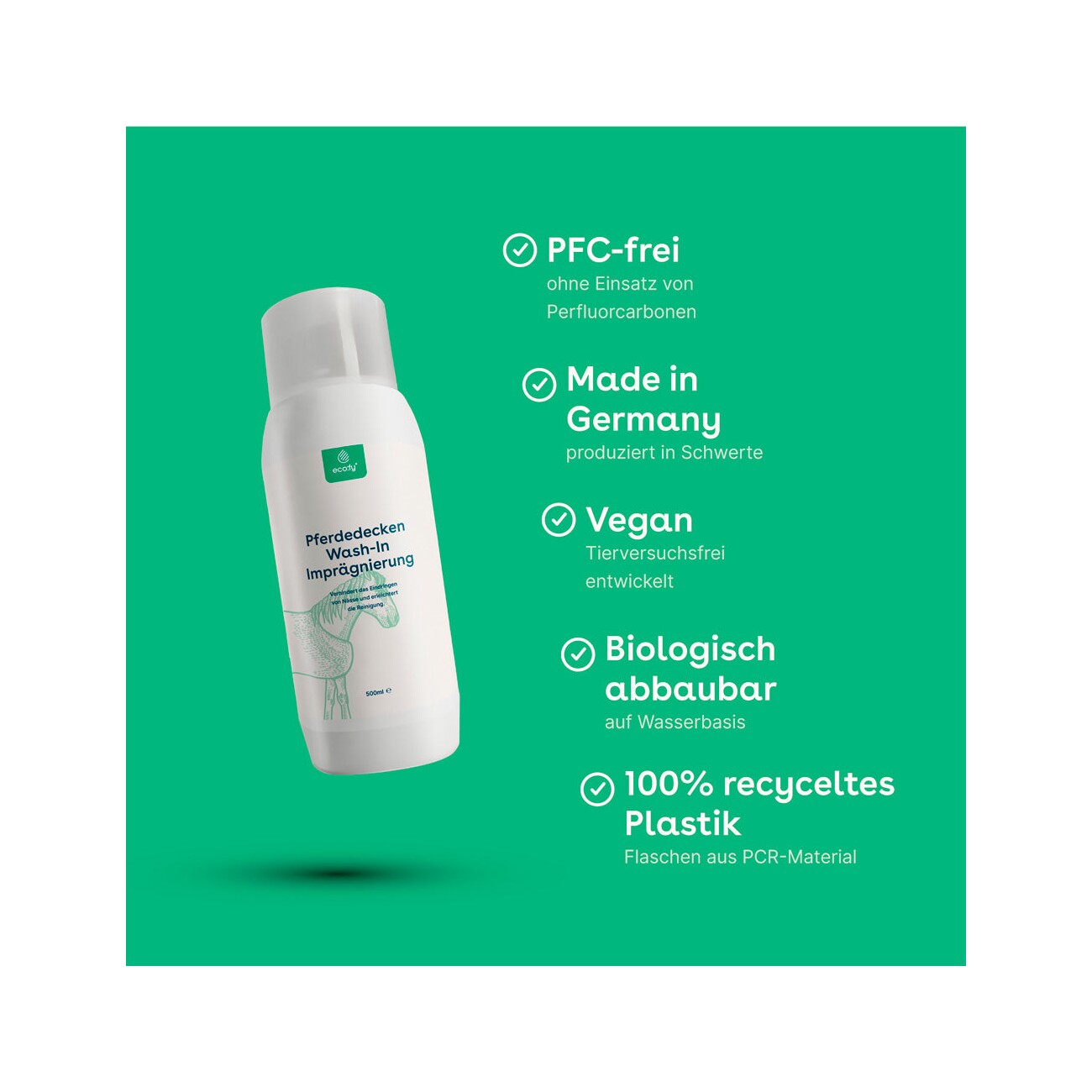eco:fy Wash-In Imprägnierung für Pferdedecken 500 ml