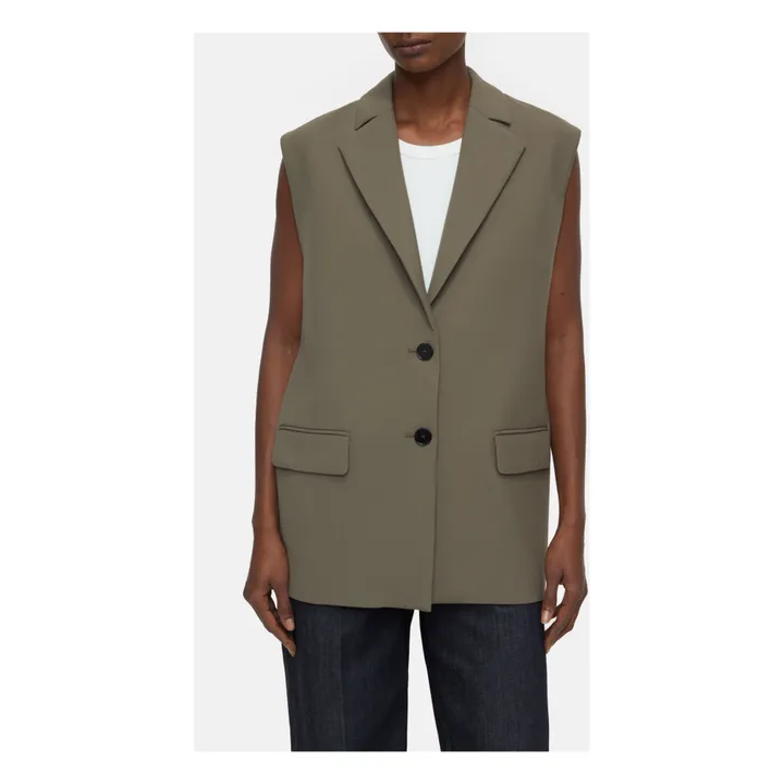 Closed Blazer Sans Manches | Vert kaki