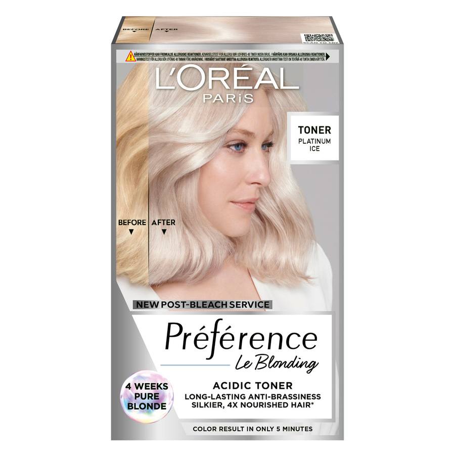 L'Oréal Paris Préférence Le Blonding Toner Platinum Ice 1pcs