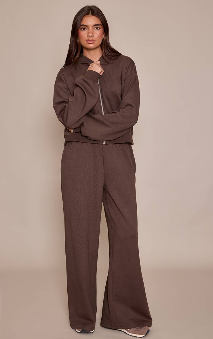 Chocolat Pantalon De Jogging Interlock À Jambes Extra Larges