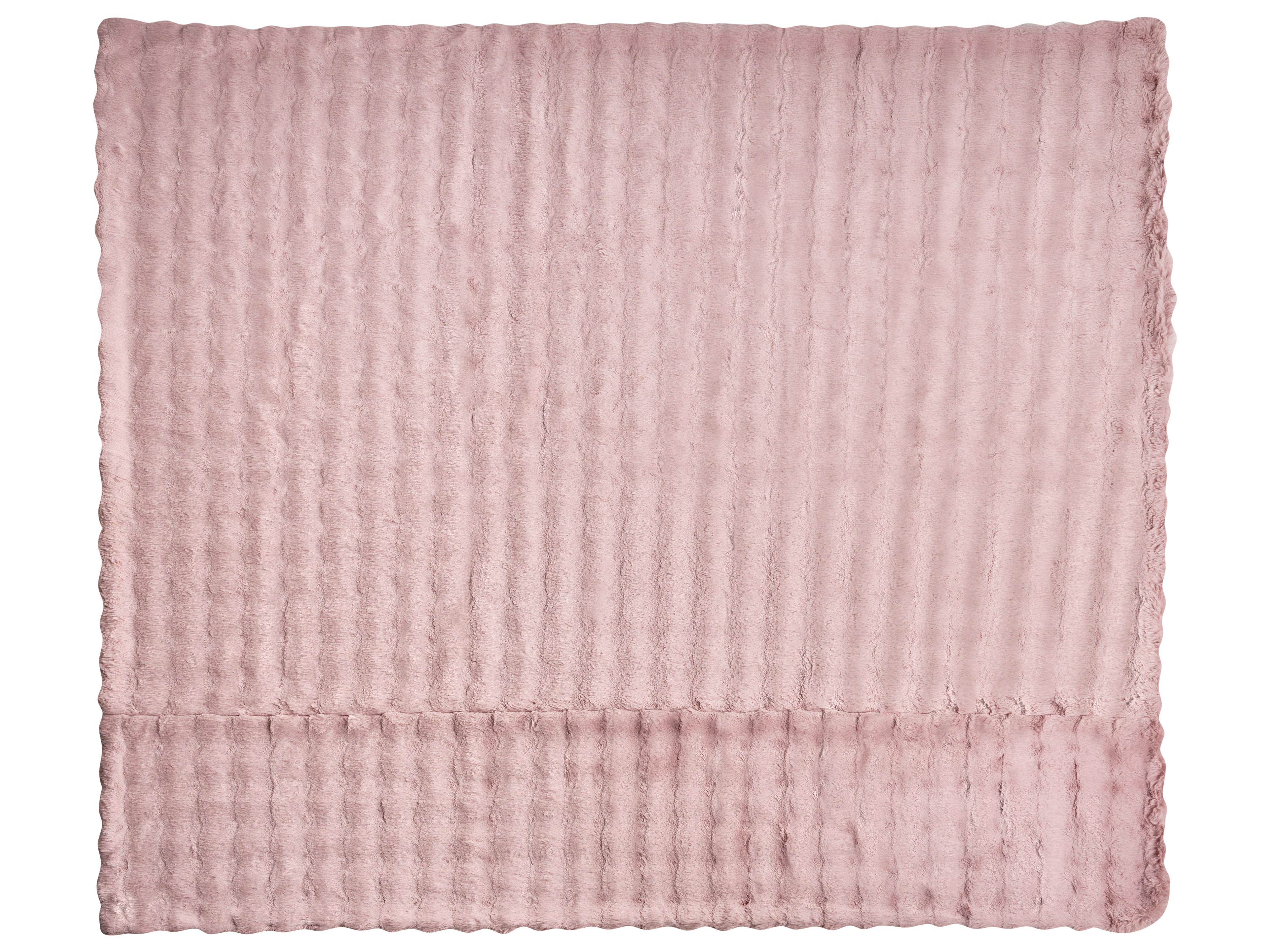 Plaid SALKA Nepbont 200 x 220 cm Pastelroze