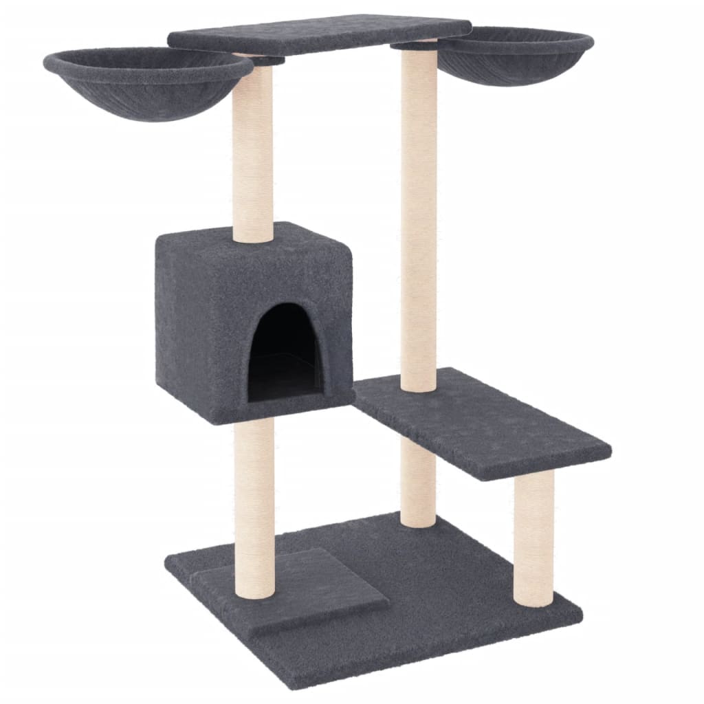 Arranhador para gatos vidaXL na cor cinza escuro, 82 cm