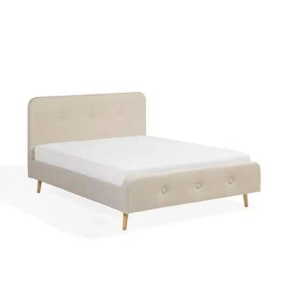 RENNES - Tweepersoonsbed - Beige - 140 x 200 cm - Polyester