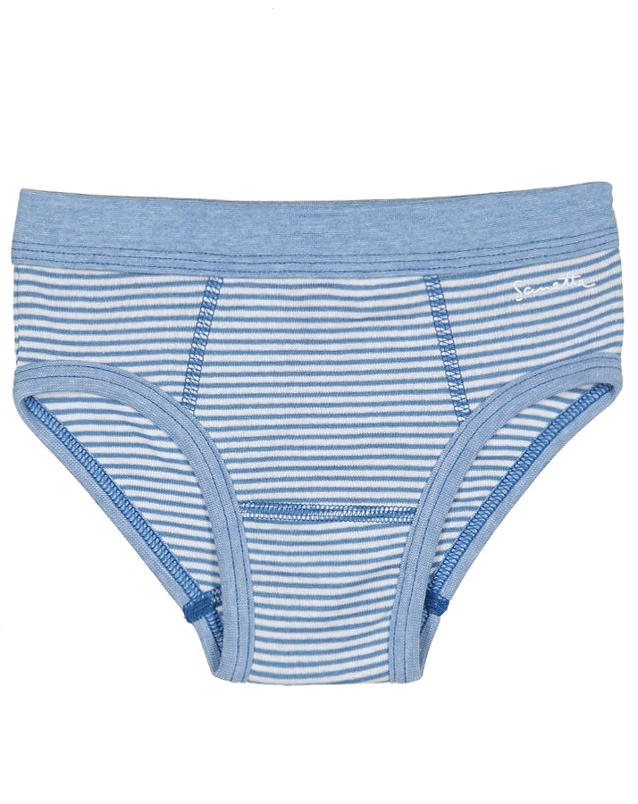 Unterhose BASIC TEENS BOY geringelt in blau/weiß